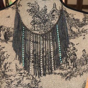 Necklace, Sea foam Green, Aurora Borealis Crystal